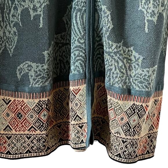 Peruvian Connection Baby Alpaca Silk Blend Longline Knit Cardigan Size S - Picture 4 of 11